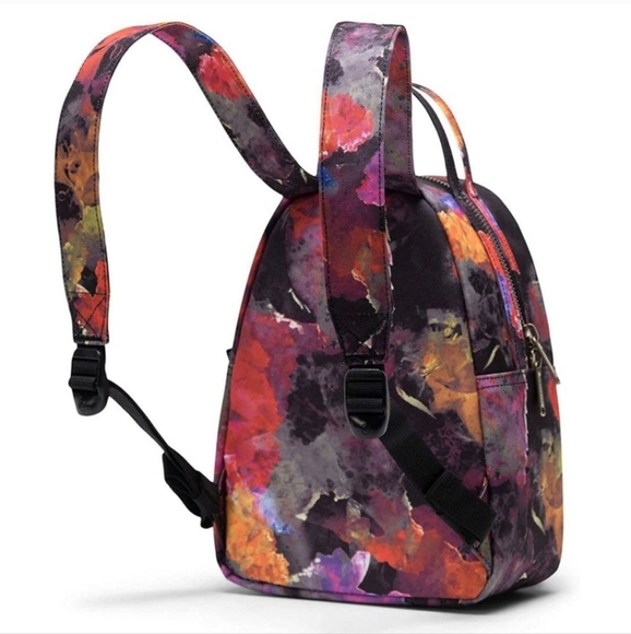 Herschel Nova Mini Backpacks‎ Blurry Watercolor Roses NWOT - Picture 3 of 11